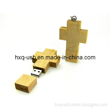 Cross Wooden USB